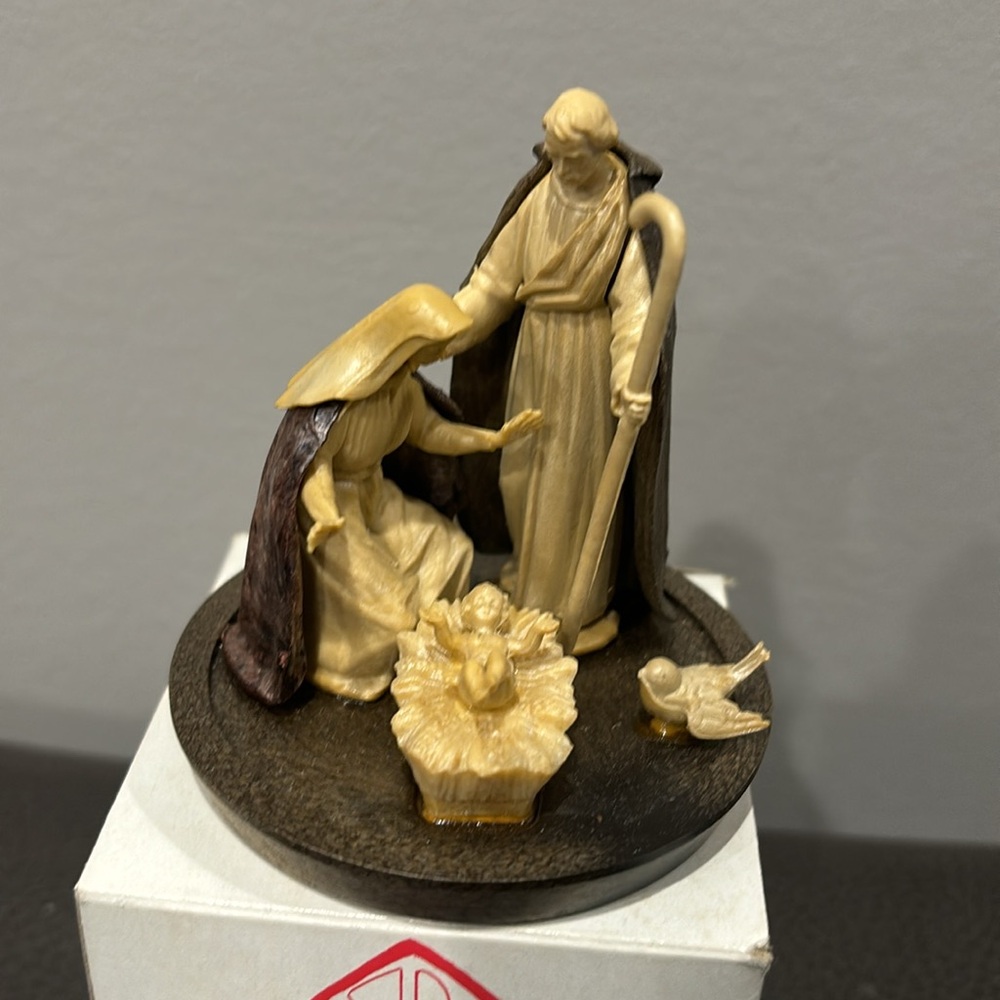 NATIVITY ~ JOSEPH, MARY, BABY JESUS STATUE/FIGURE MOD. DEPOSE ITALY w/OR…